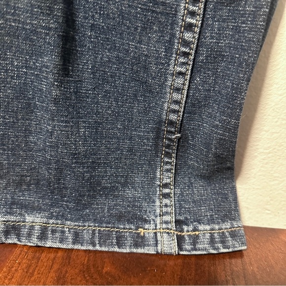 Y2K Express Precision Fit Stretch Low Slung Flare Jeans Medium Wash Size 5/6 S - Picture 7 of 15